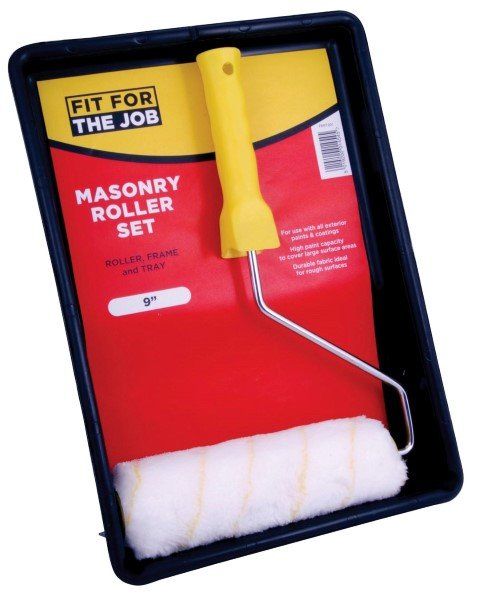 FFJ ROLLER SET 9" X 1.5" MASONRY COMPLETE WITH TRAY £6.60